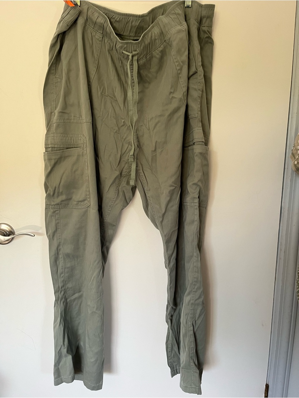 Buffalo David Bitton Olive Green Cargo Pants with Drawstring